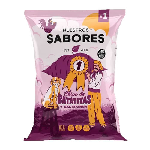 BATATITAS X 80 GRS - NUESTROS SABORES - CAJA X 18 UNIDADES