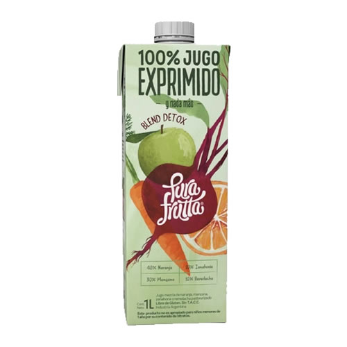JUGO BLEND DETOX X 1 L - PURA FRUTTA - PACK X 8 UNIDADES