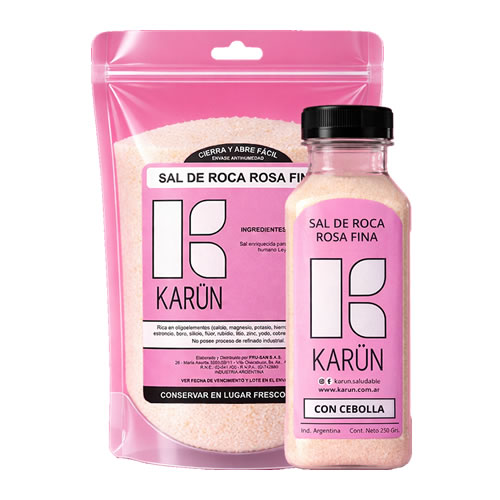 KARUN Sal Roca Rosa Fina Con Cebolla