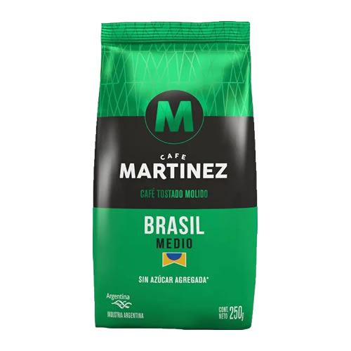 Cafe Martinez Cafe Molido Brasil x 250 Grs