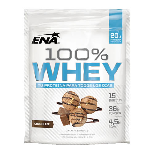 Ena 100 % Whey Proteina sabor Chocolate x 540 Grs